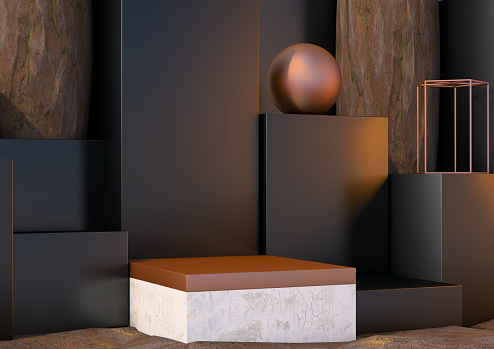 Clean Product Rendering 3d Rendering Clean Product Pedestal Platform Studio Display Stock Photo ...