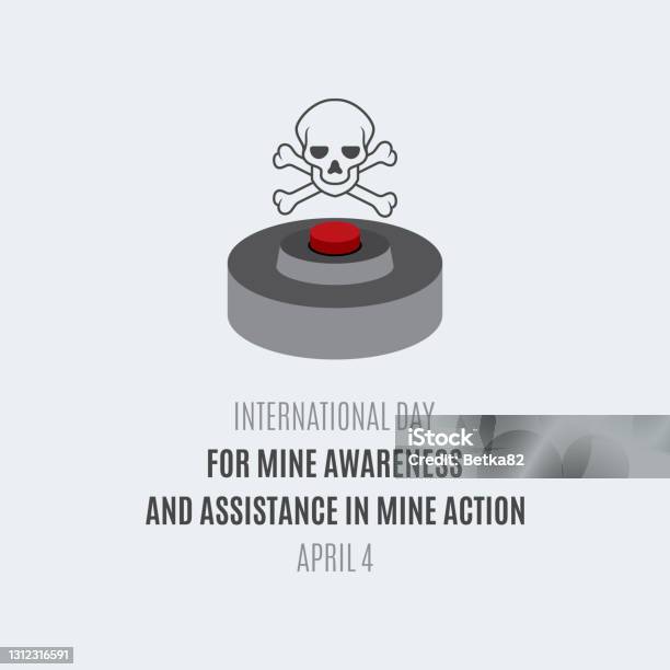 International Day For Mine Awareness And Assistance In Mine Action Vector Stock Illustration - Download Image Now