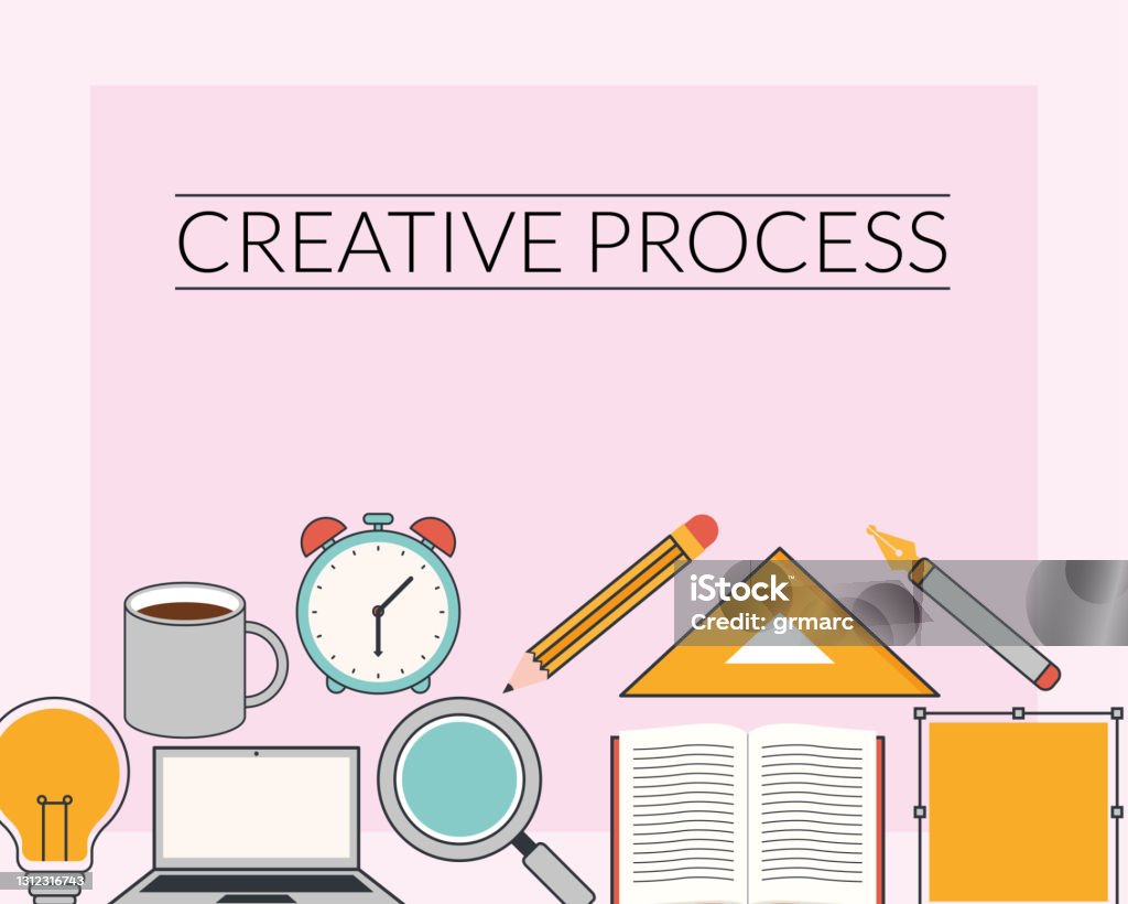 Process Poster Design Creative Process Poster Stock Illustration - Download Image Now - Book ...
