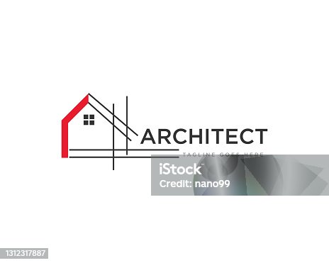 istock Architect Construction Logo Design Vector 1312317887