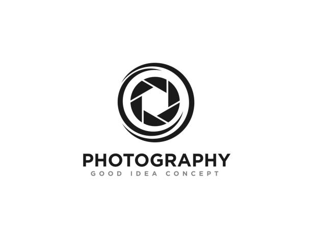 카메라 사진 로고 아이콘 디자인 벡터 - lens camera photography photograph stock illustrations