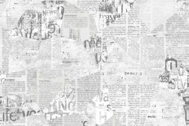 papier gazetowy grunge vintage stare stare stare tło tekstury - newspaper the media article backgrounds stock illustrations