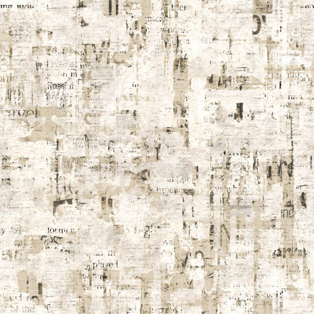istock Newspaper seamless pattern with old vintage unreadable paper texture background 1312322617