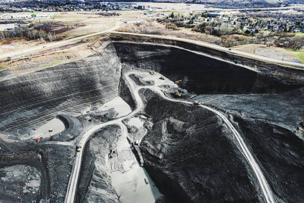 istock Aerial View Of Coal Mine 1312326736