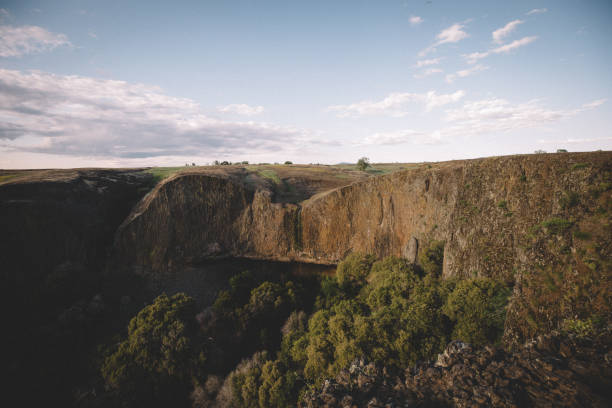 istock Phantom Falls Trickle over the Cliff Edge at Sunset on Table Mountain 1312330346