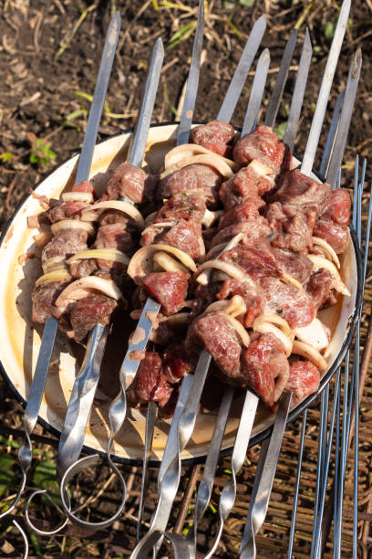 istock Wild goat kebabs on skewers 1312331970