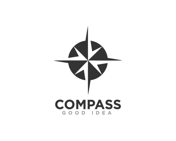 kompass logo icon design vektor - zirkel stock-grafiken, -clipart, -cartoons und -symbole