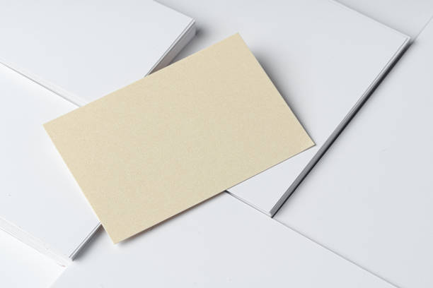 istock Background of blank business cards, copy space 1312335819