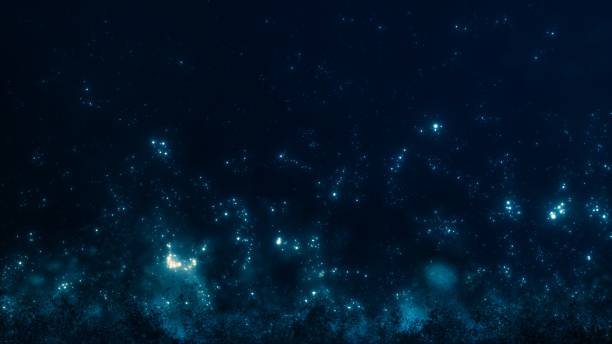 istock Concept Deep-sea Fluorescent Illuminated Microorganism Particles for Sustainable Microbial Fuel and Energy 1312339475