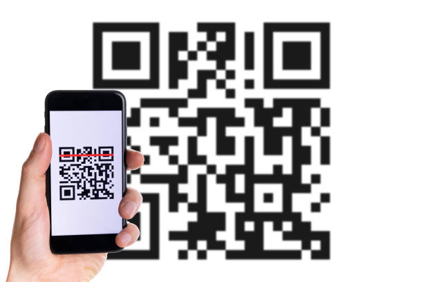 istock Id qr. Hand holding mobile smartphone screen for online pay, scan barcode technology with qr code scanner on digital smart phone. Qrcode payment, online shopping, cashless technology concept. 1312339514