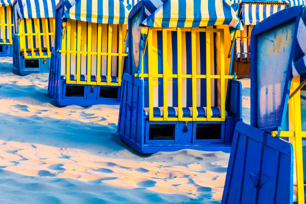 istock beach chairs in morning light at the beach 1312339530