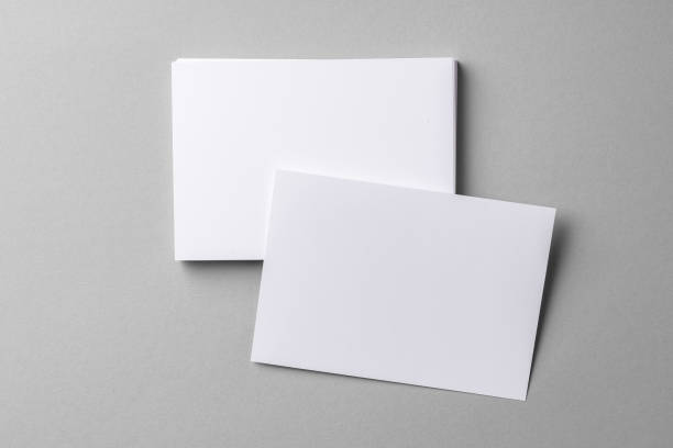 istock Business mock up cards with copy space on grey 1312343101