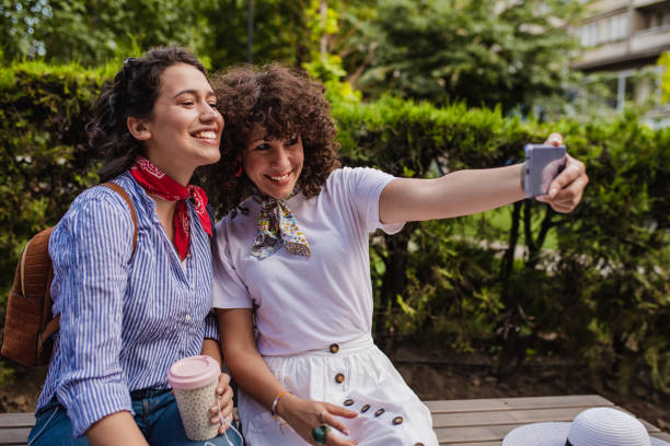 istock Taking selfie on a city break with best friend 1312343430