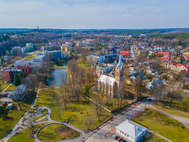 istock Panoramic view of Birstonas resort, Lithuania 1312343504