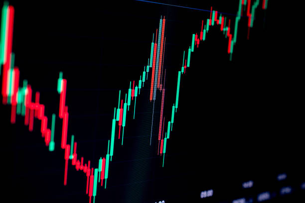 istock Stock market graph. Graphics growth forex finance market on tablet screen. Financial chart, stock analysis data for business background. Investment and economic concept. 1312344600
