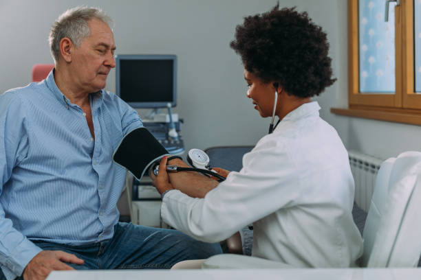 istock Older person is having blood pressure checked 1312345987