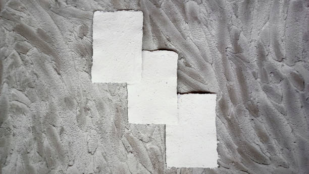 istock Handmade recycled paper made from recycled materials. Eco-friendly, blended textures, on a concrete background. Ideal for creating mockups. 1312349377