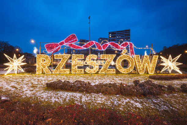 istock Rzeszow sign seen at night 1312350920