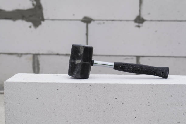 istock Rubber hammer. Fiberglass Handle Rubber Mallet. Construction Tools Mainenance 1312351532
