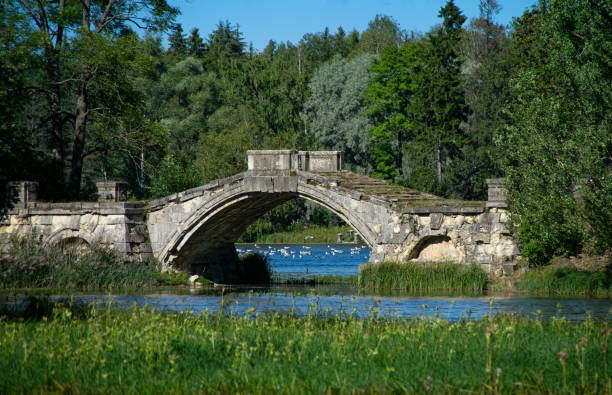 The Gorbaty (Humpback) bridge in Gatchina, Russia