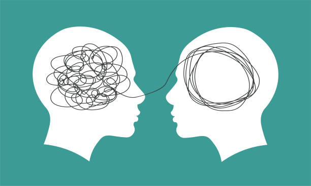 istock Tangle tangled and unraveled in people head. 1312363572