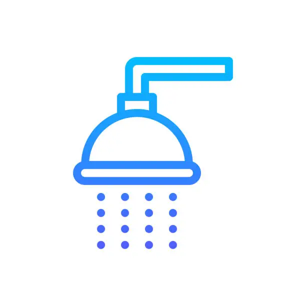 Vector illustration of Shower Vector Icon. Hotel and Services Symbol EPS 10