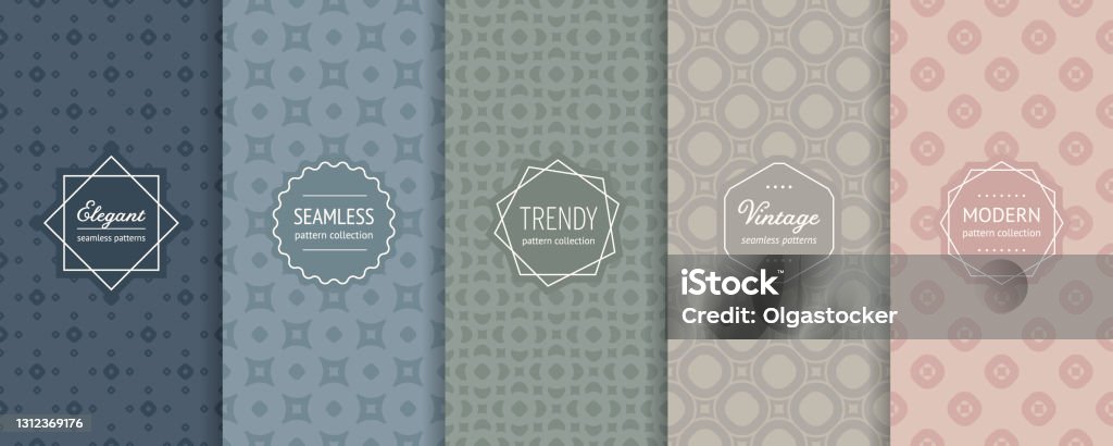 Subtle Background Label Pattern Vector Geometric Seamless Patterns Collection Of Subtle Background ...