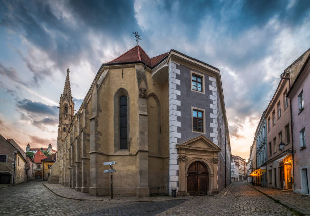 istock Catholic Church in the Evening in Bratislava, Slovakia 1312370174