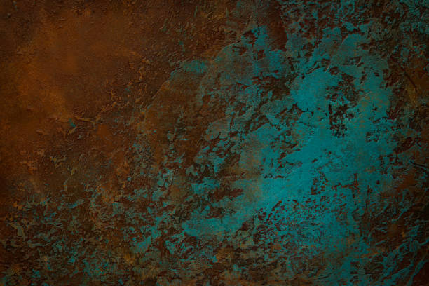 Background for old copper, rust, texture. Abstraction, design Background for old copper, rust, texture. Abstraction, design patina photos stock pictures, royalty-free photos & images