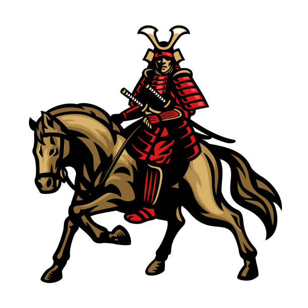 馬に乗って武士の戦士 - emperor点のイラスト素材／クリップアート素材／マンガ素材／アイコン素材