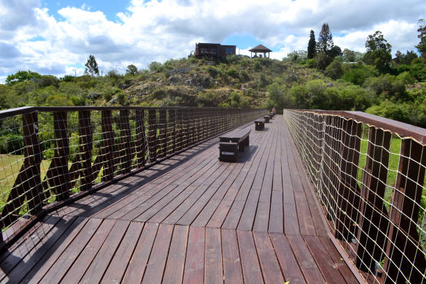 istock Bridge in the mountain village, Uruguay 1312400816