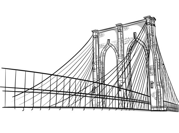 illustrations, cliparts, dessins animés et icônes de pont de brooklyn - brooklyn