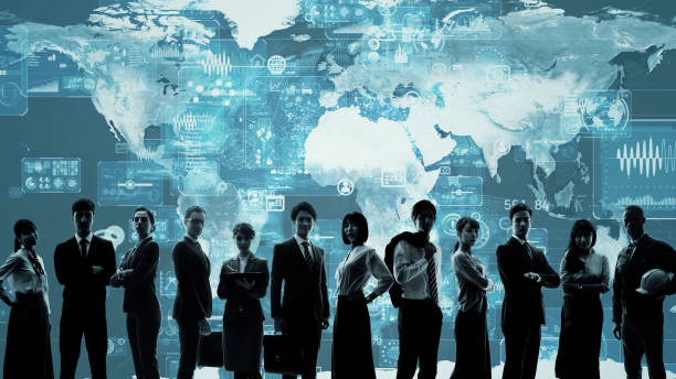 istock Global communication network concept. Worldwide business. Human resources. 1312417693