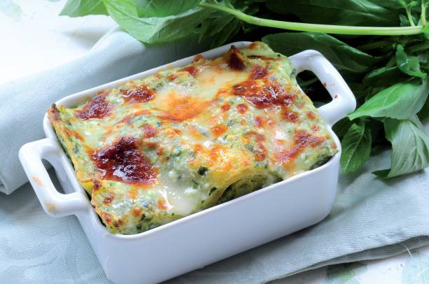 istock Traditional italian lasagna with pesto (ph. Archivio Collection) 1312419469