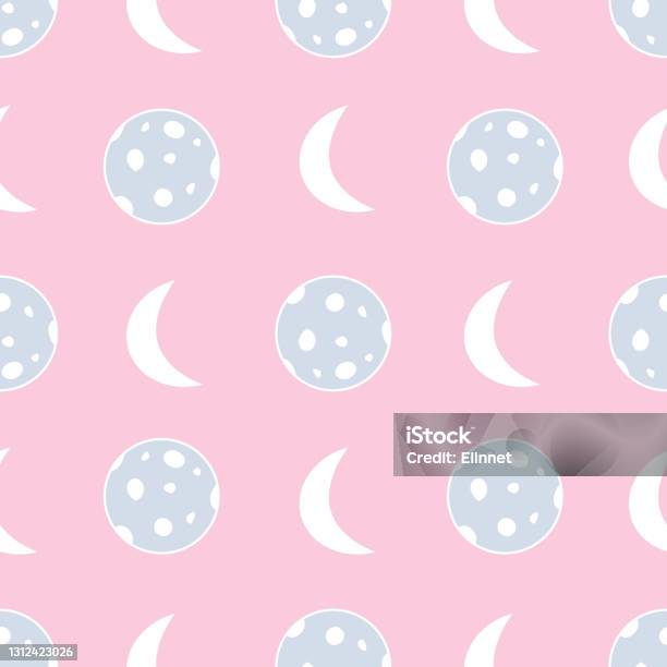 Pink Space Pattern Abstract Outer Space Vector Seamless Pattern On Pink Stock Illustration ...
