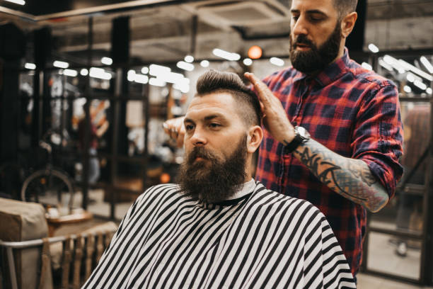 istock Man at hair salon 1312423064