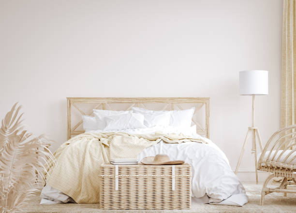 istock Farmhouse style bedroom interior background 1312424210