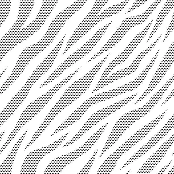 Vector illustration of Black dot tiger pattern background