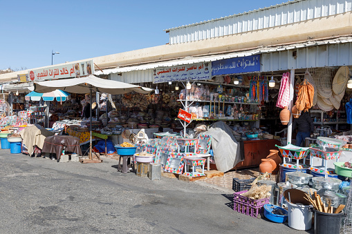 Abha, Saudi Arabia, February 25 2020: Market day in the city of Abha in the southeast of Saudi Arabia