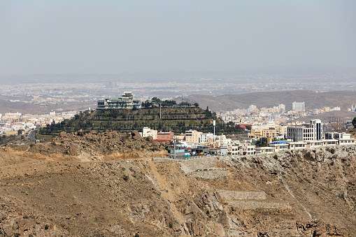 Abha, Saudi Arabia, February 24 2020: City of Abha in the southeast of Saudi Arabia is located on a high plateau directly on the edge of a valley