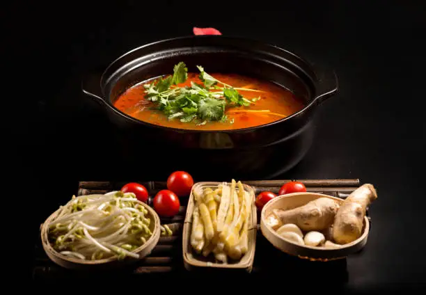 It's very delicious and spicy traditional Chinese Sichuan and Guizhou cuisine