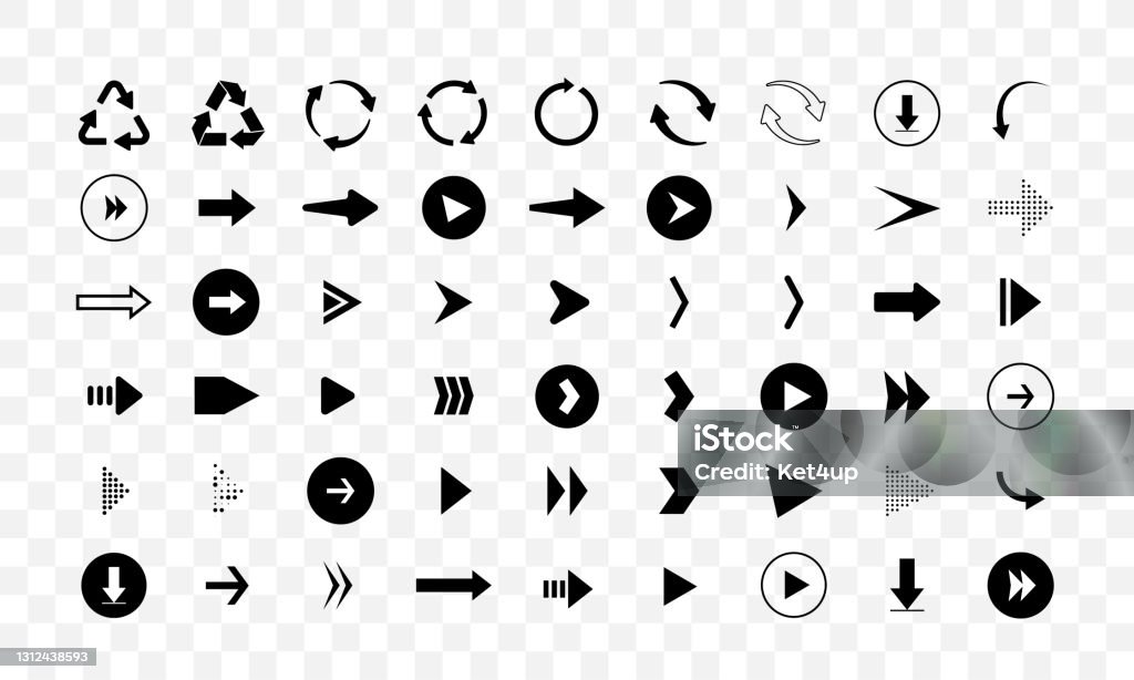 Arrows Collection Isolated Stock Illustration - Download Image Now ...