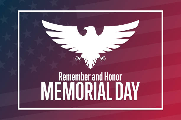 Memorial Day. Remember and Honor. Holiday concept. Template for background, banner, card, poster with text inscription. Vector EPS10 illustration. Memorial Day. Remember and Honor. Holiday concept. Template for background, banner, card, poster with text inscription. Vector EPS10 illustration memorial day weekend stock illustrations