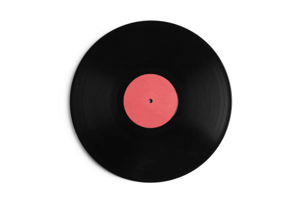 istock Vintage vinyl record on white background, top view 1312441272