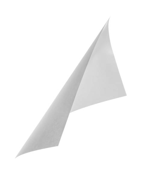 istock Flying blank paper sheet isolated on white 1312441561