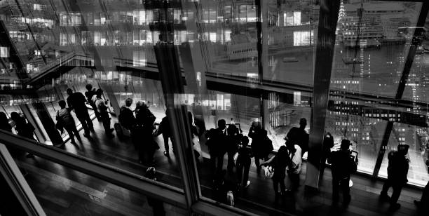 istock Abstract image of people looking at view. 1312441649