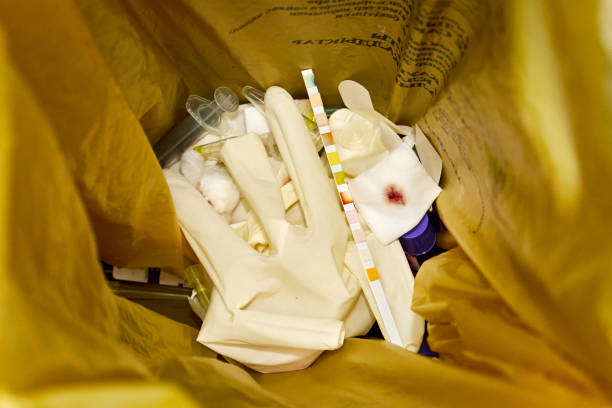 istock medical laboratory waste in a plastic bag for hazardous waste 1312444010