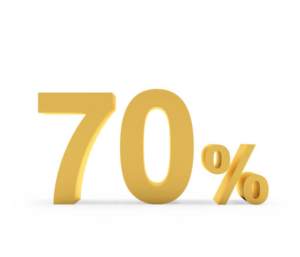 istock Gold 70 percent sign 1312447531