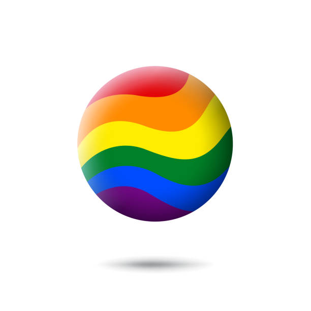 LGBT concept - rainbow pride flag lgbtq icon in the shape of circle. Abstract waving lgbtq flag. Multicolor lgbt transgender gay lesbians vector symbol, icon, button LGBT concept - rainbow pride flag lgbtq icon in the shape of circle. Abstract waving lgbtq flag. Multicolor lgbt transgender gay lesbians vector symbol, icon, button gender change stock illustrations