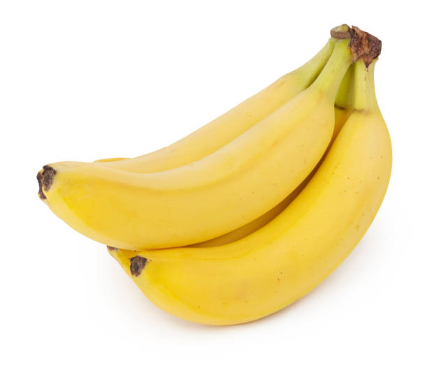 istock Yellow bananas isolated on white with shadow. 1312448441